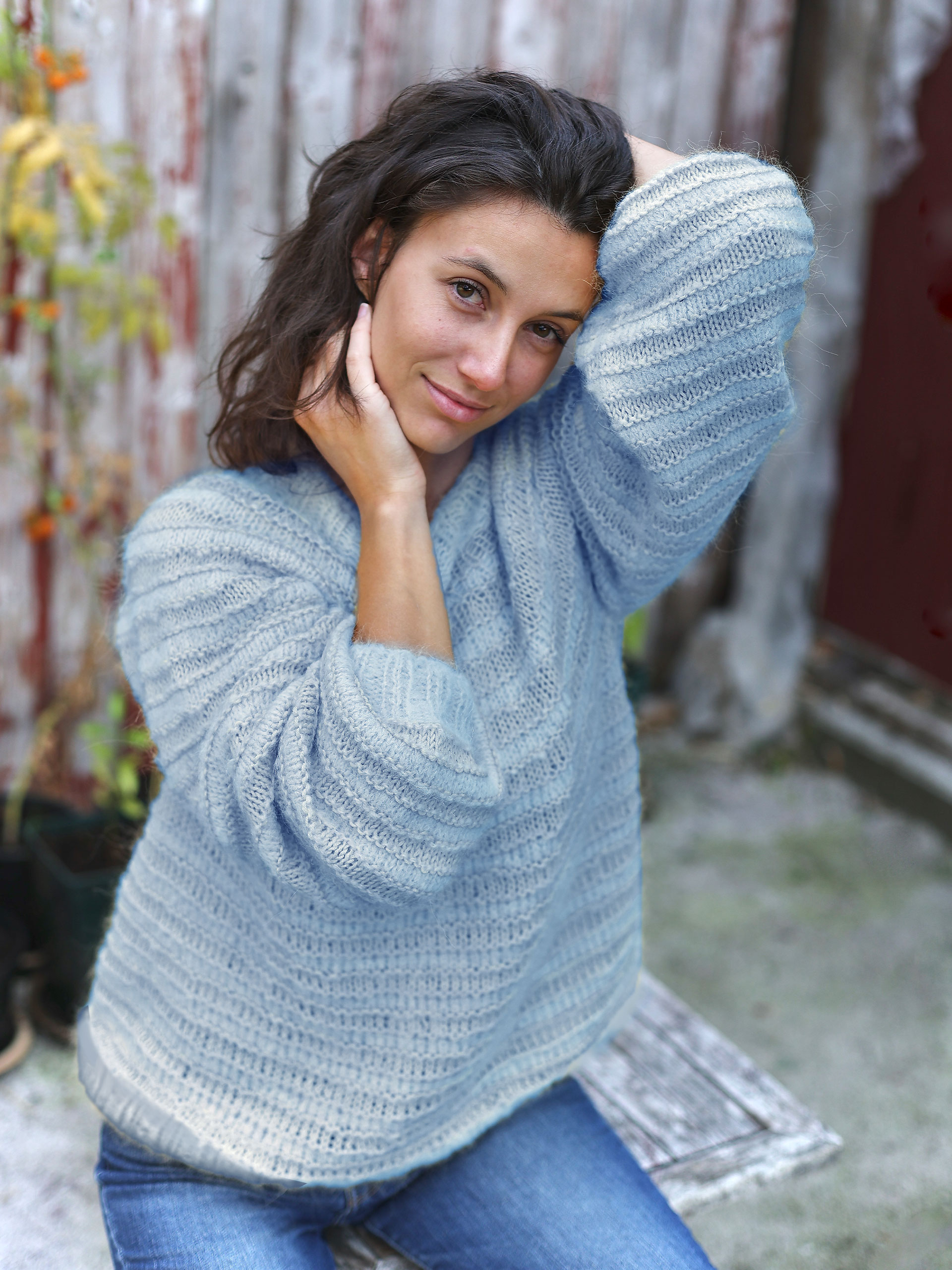 MELT tröja ljus blå