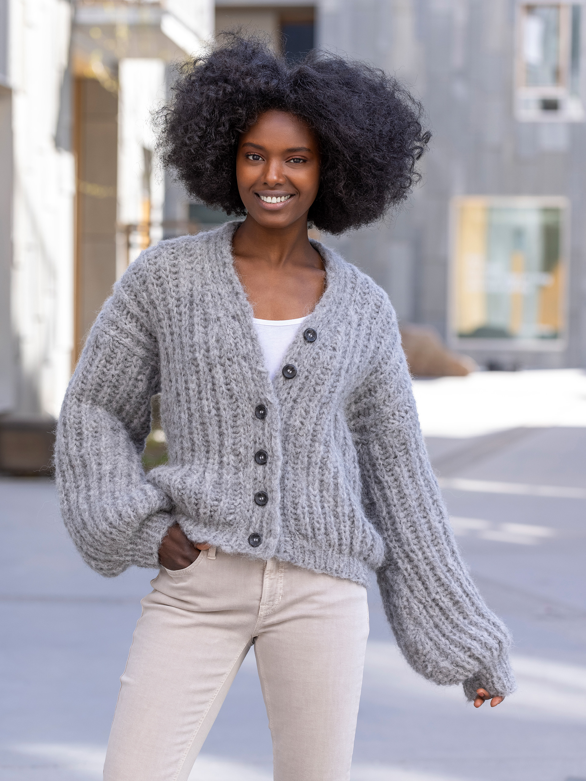 03-17A Sunstone kort cardigan