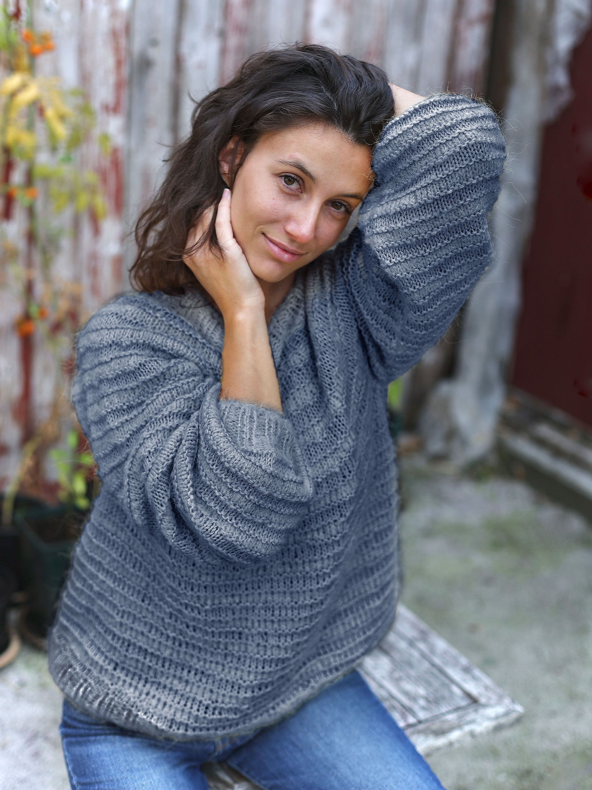 MELT tröja jeansblå