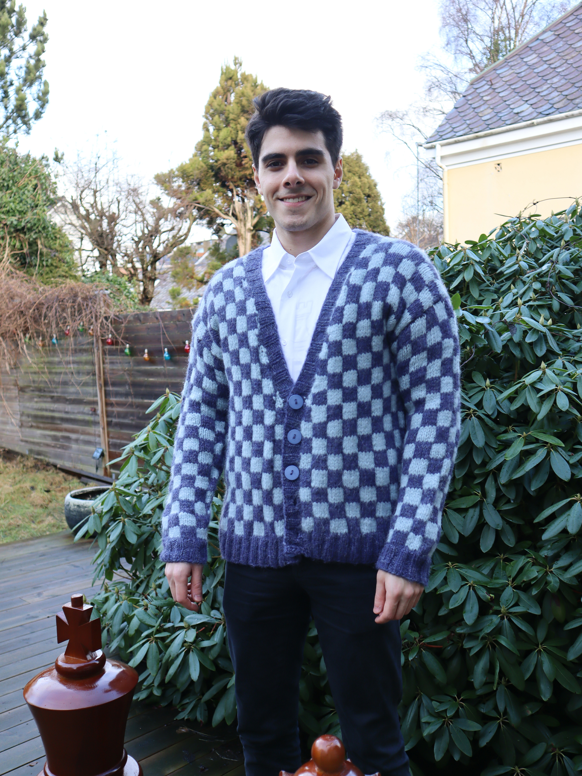 100-06 Chunky norway chess jakke