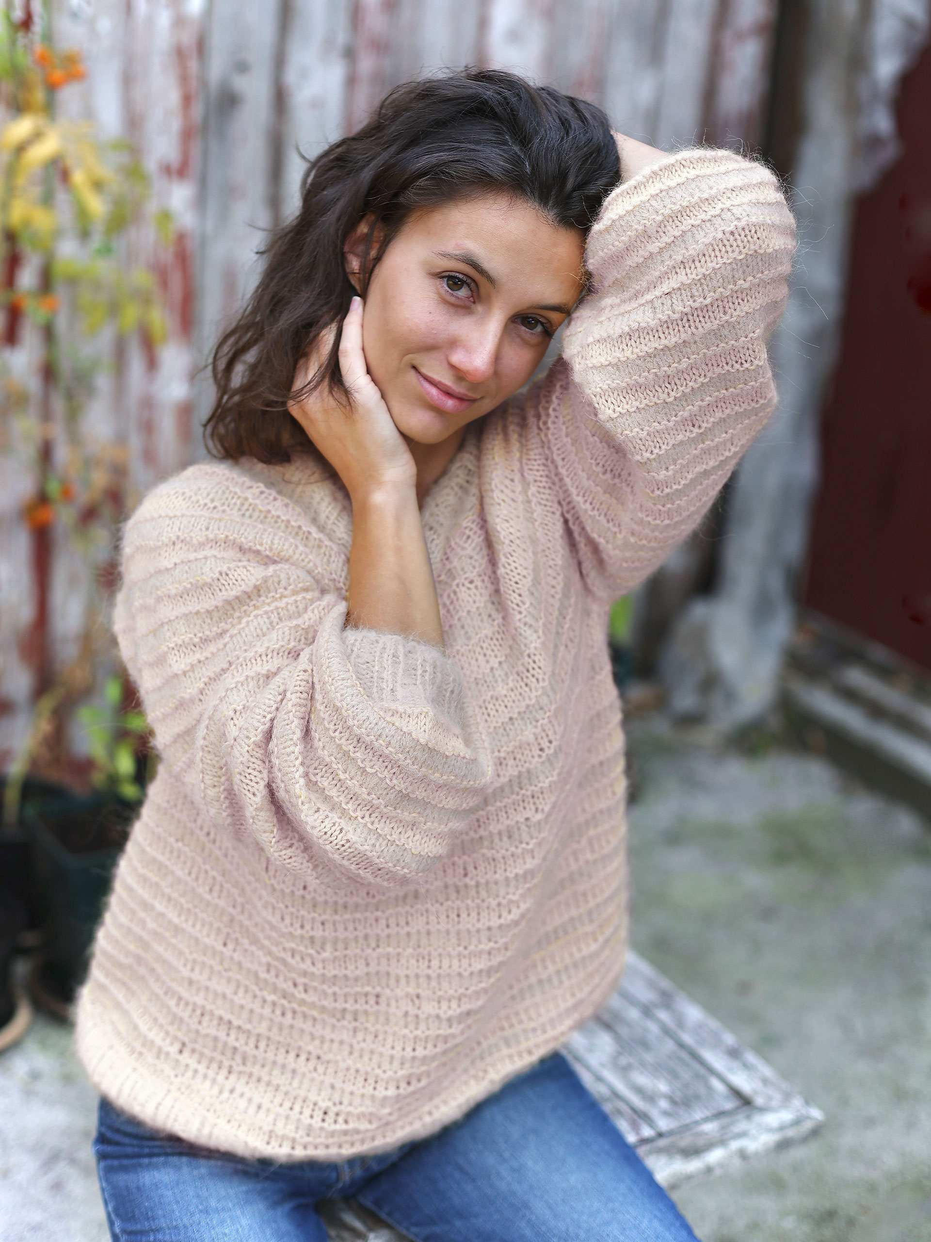 MELT tröja pudderrosa