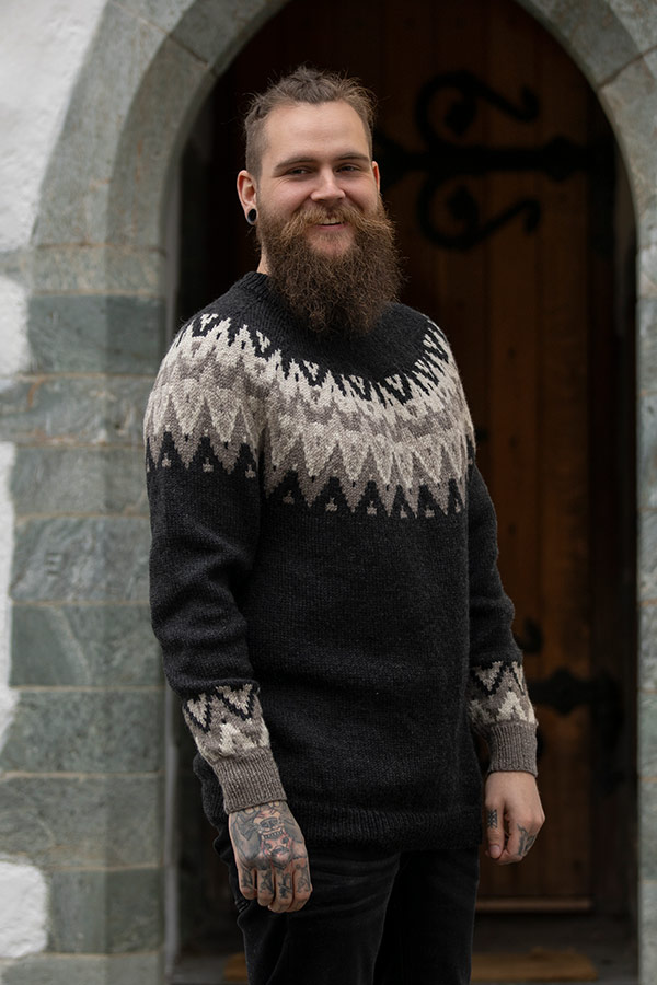 2127-10f Solid tröja koksgrå