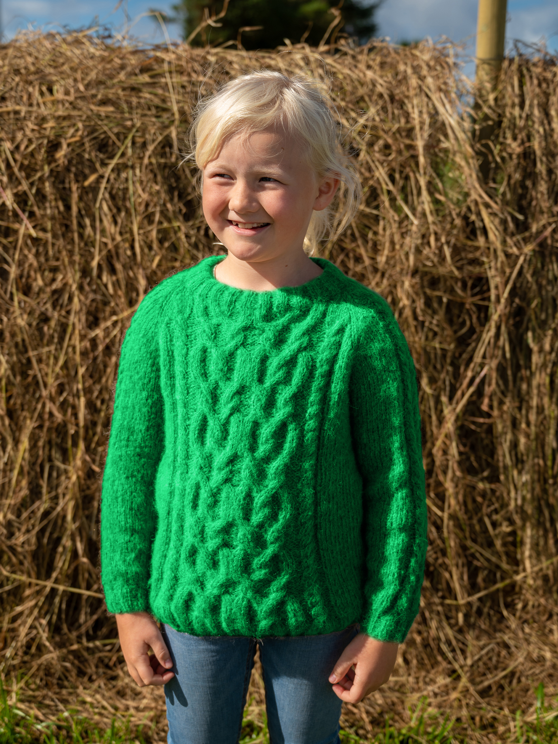 114-05a Ametyst genser skarp grønn