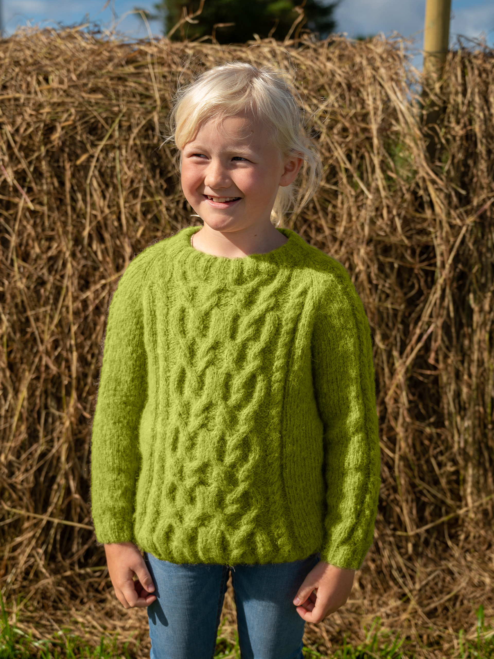 114-05b Ametyst genser pæregrønn