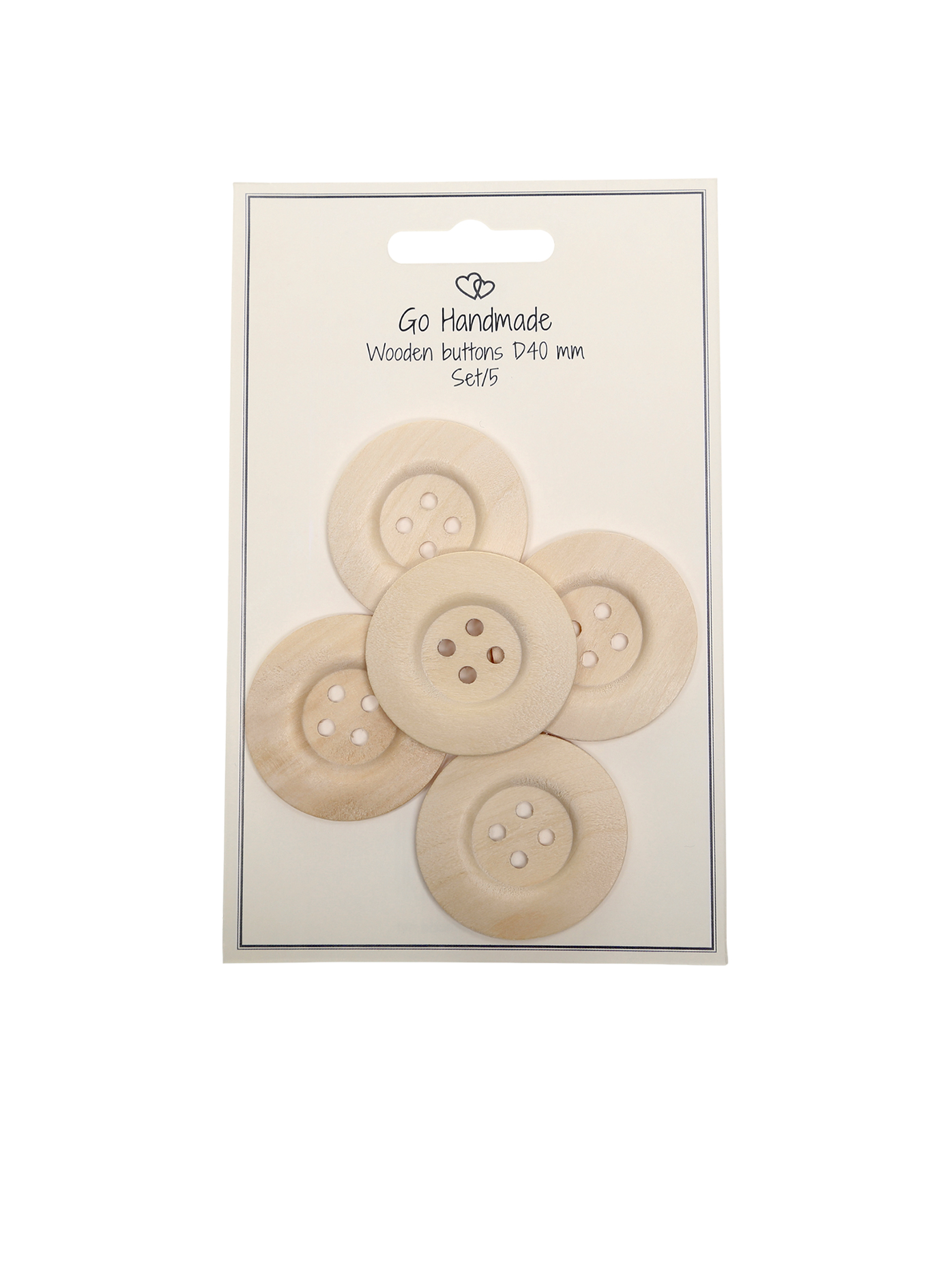 Treknapp - 40mm - 5 stk