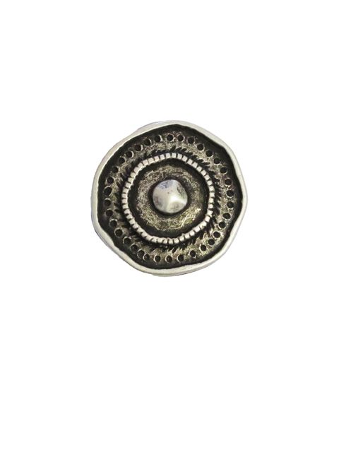 Galvaniserad silverknapp, 25mm