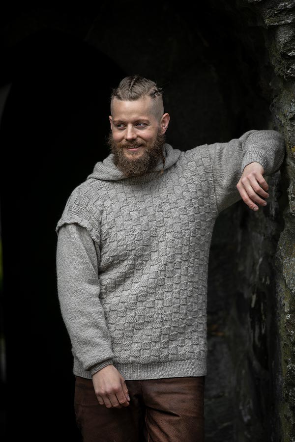 2127-1c Tor Viking tröja med hette beige