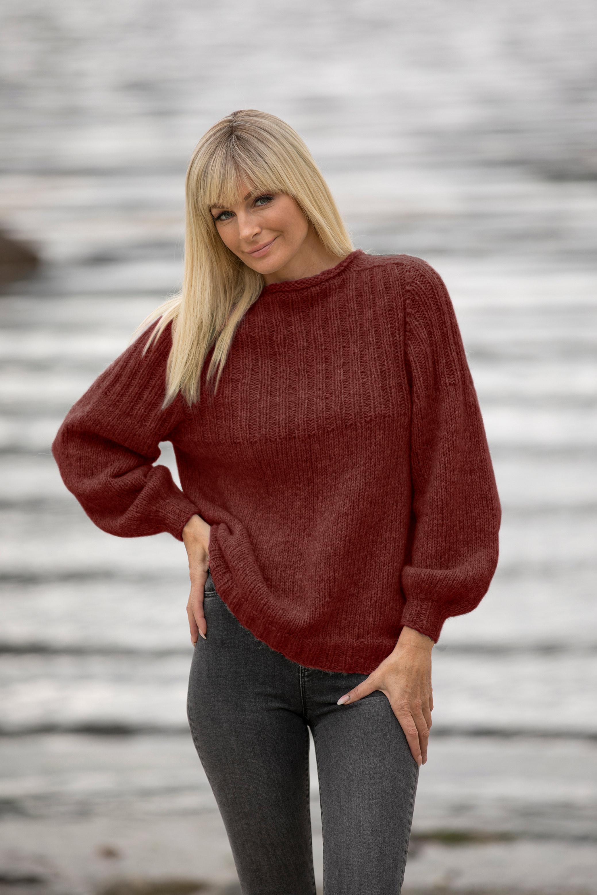 BEHAG genser burgunder