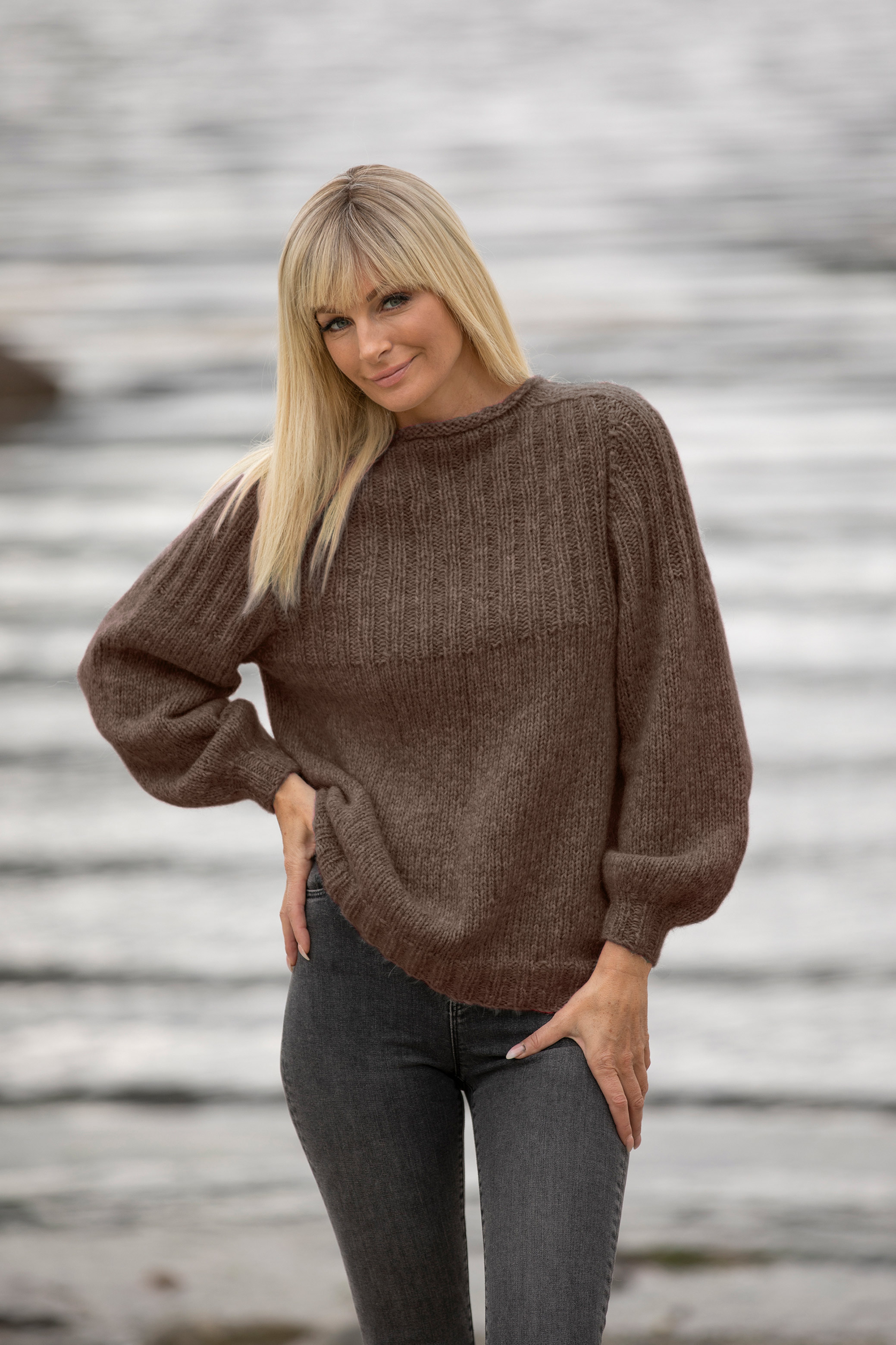 BEHAG genser mellombrun