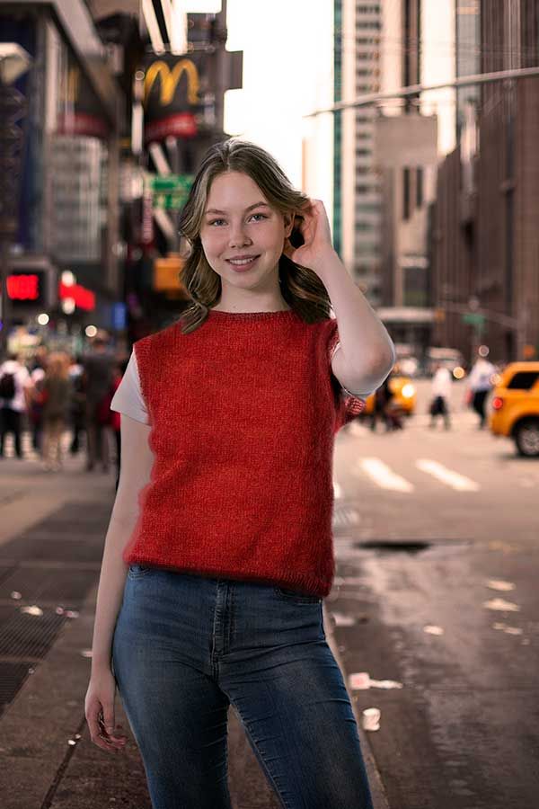 2025-1i Clara vest rød