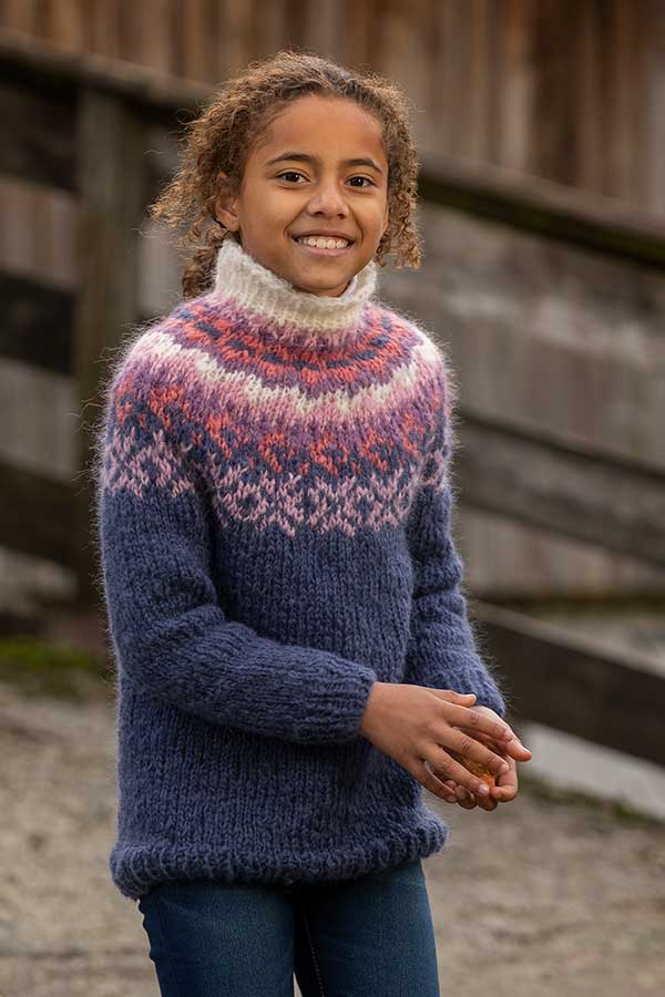 2026-2 Nova tröja och mössa Jeansblå