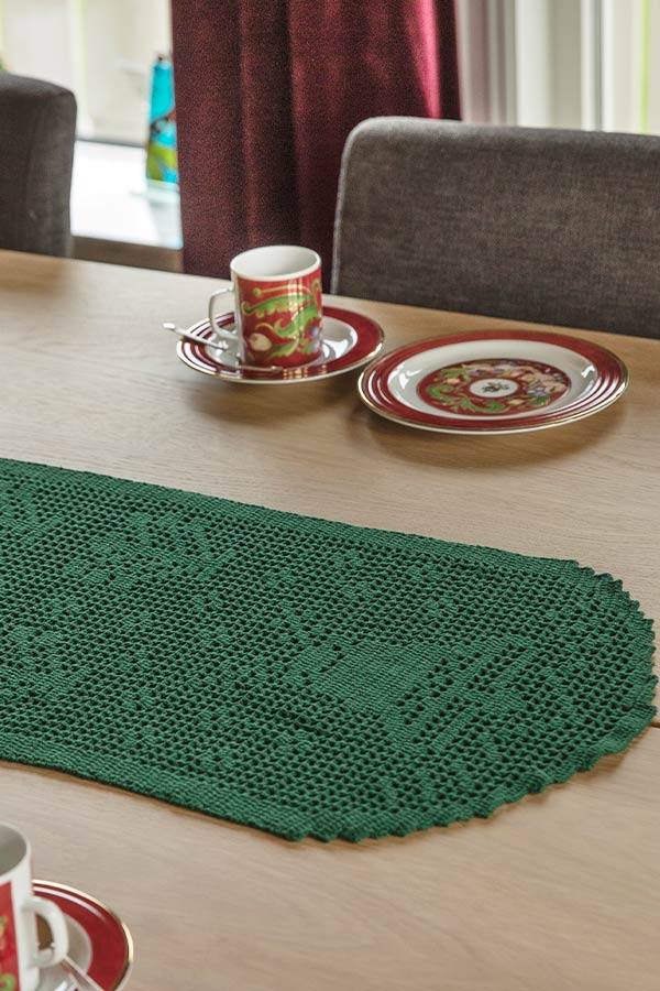 2030-14 Heklet løper Grønn