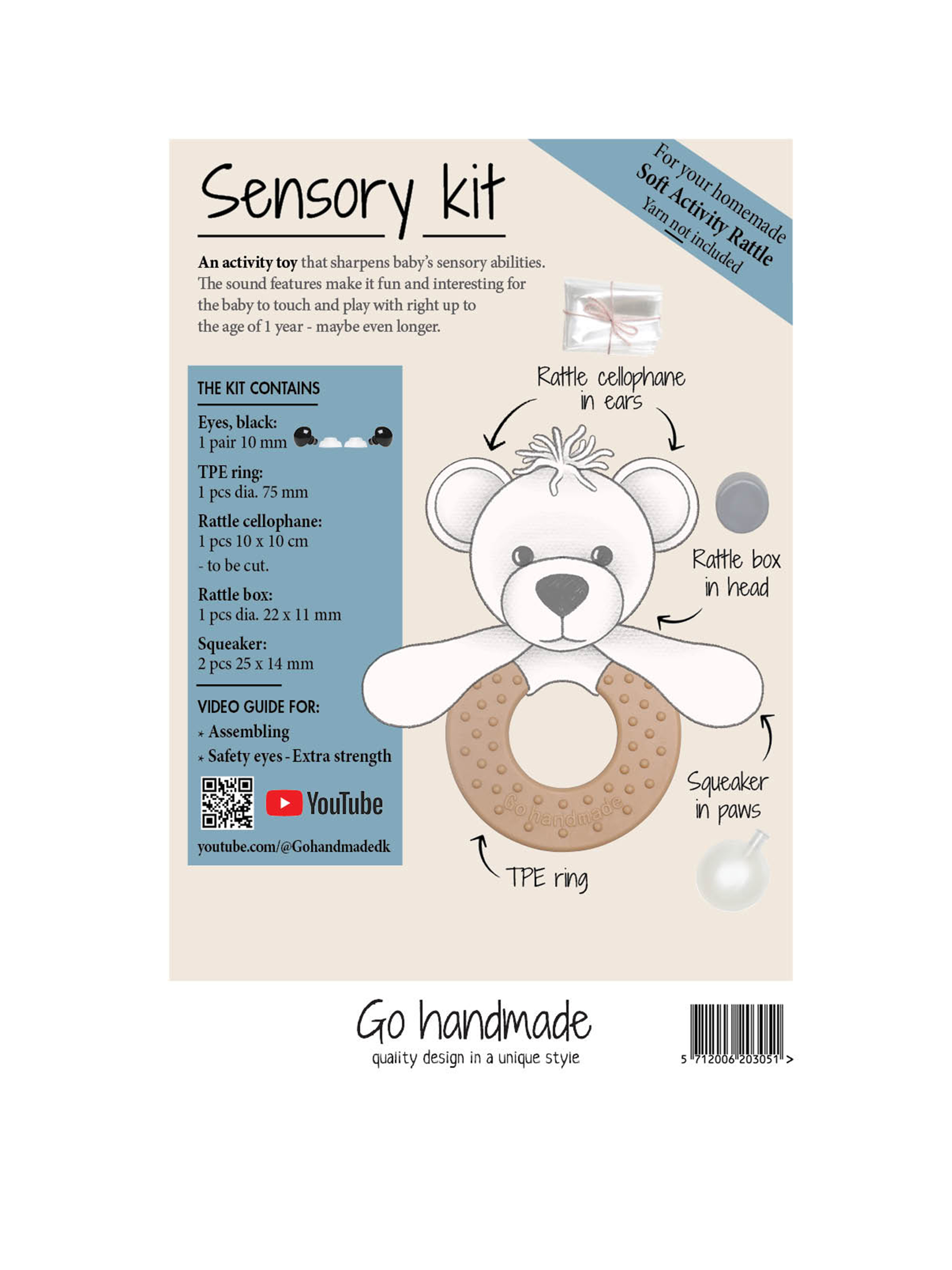 Sensory Kit - Nallebjörn skallra