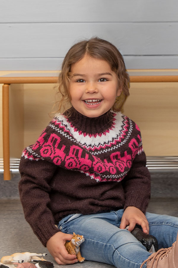 2110-5c Traktor tröja brun