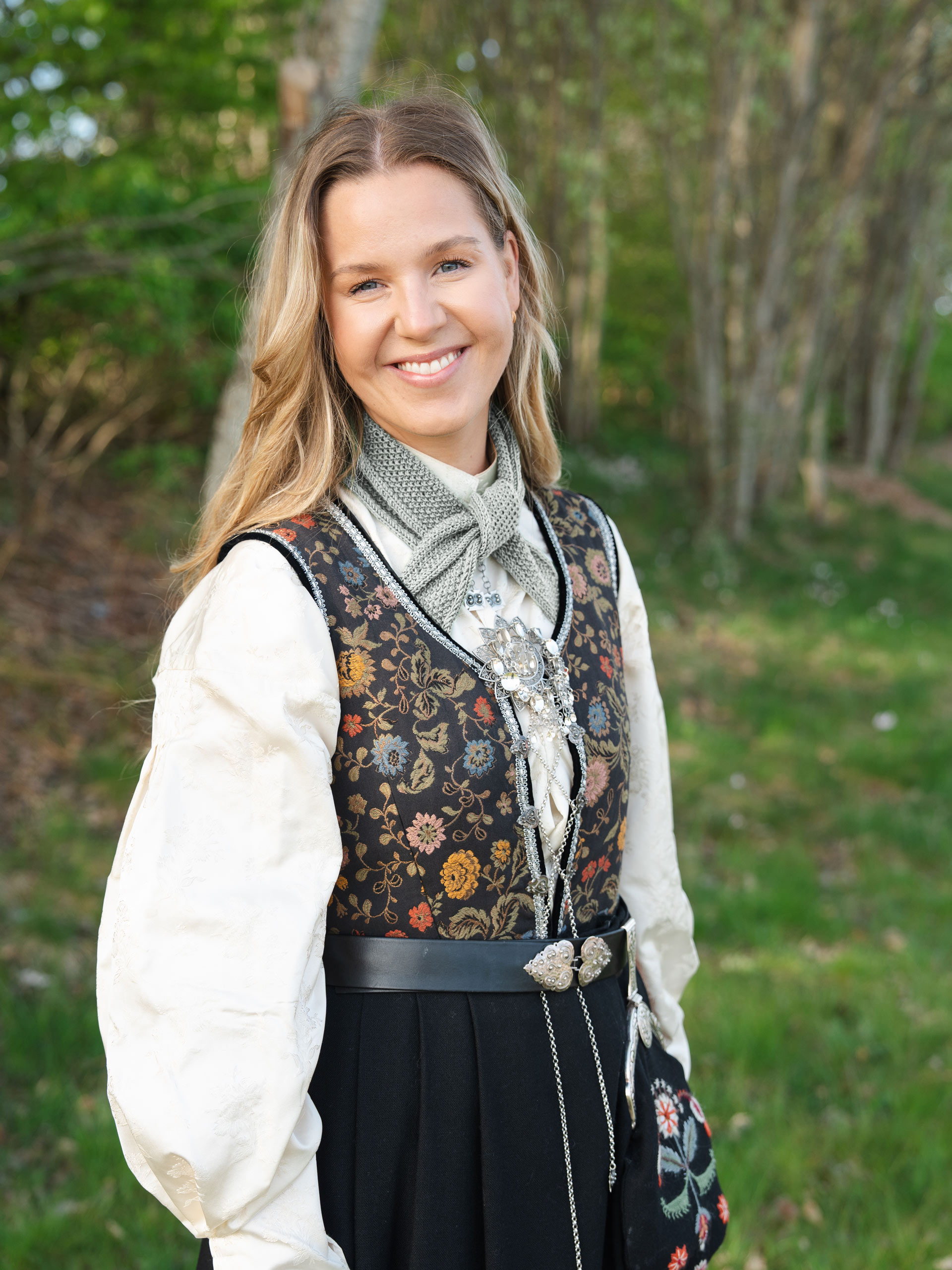 Softie scarf - Perlegrå/Pure merino light