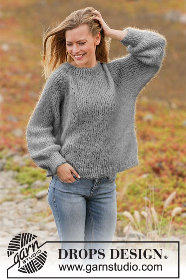 213-28 Spring Fuzz tröja grå