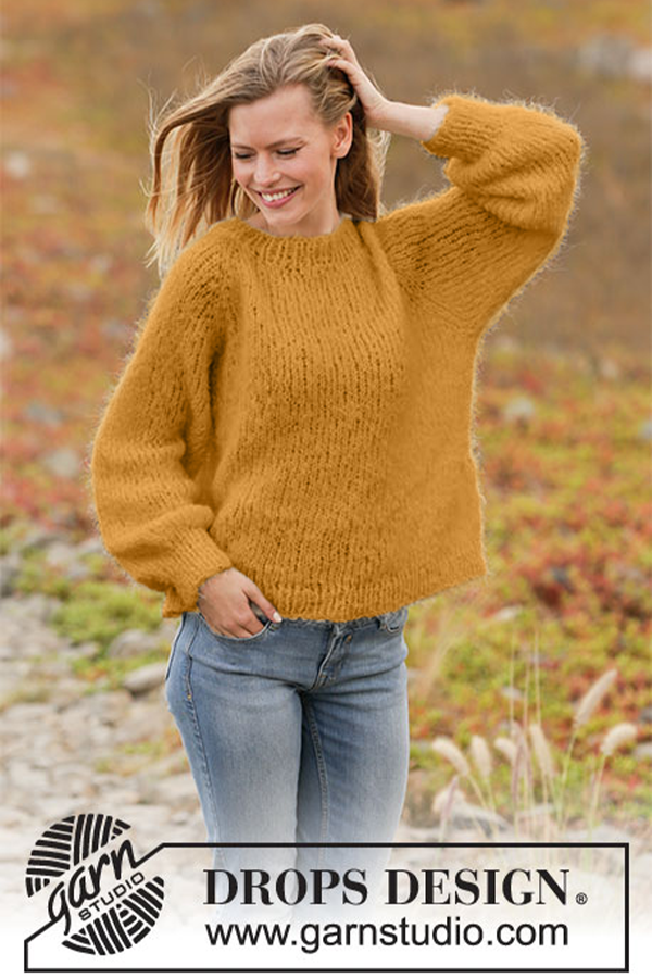 213-28 Spring Fuzz tröja senap