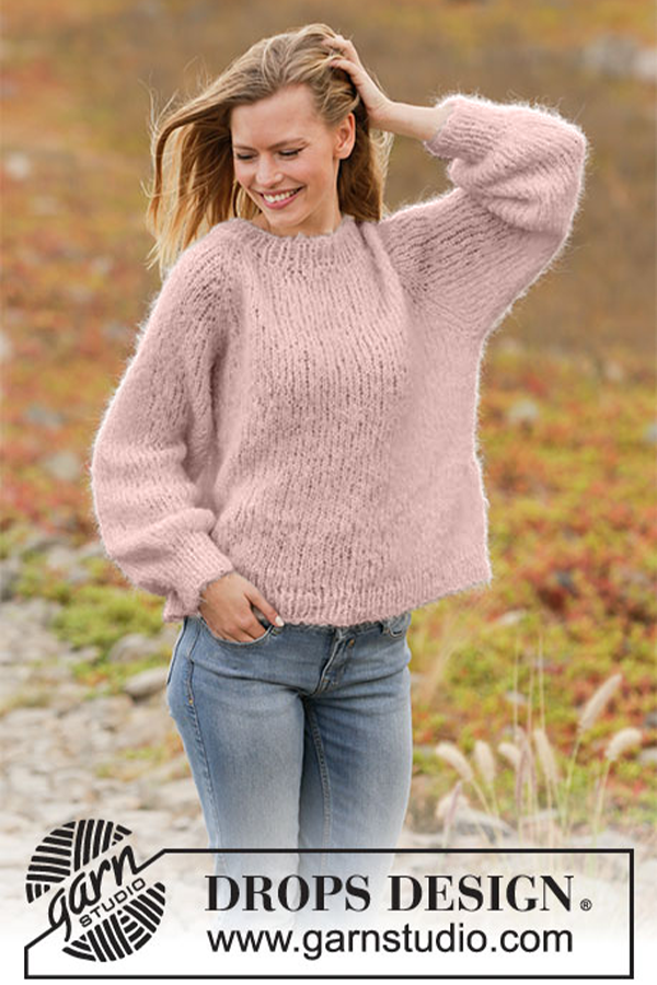 213-28 Spring Fuzz tröja støvet rosa