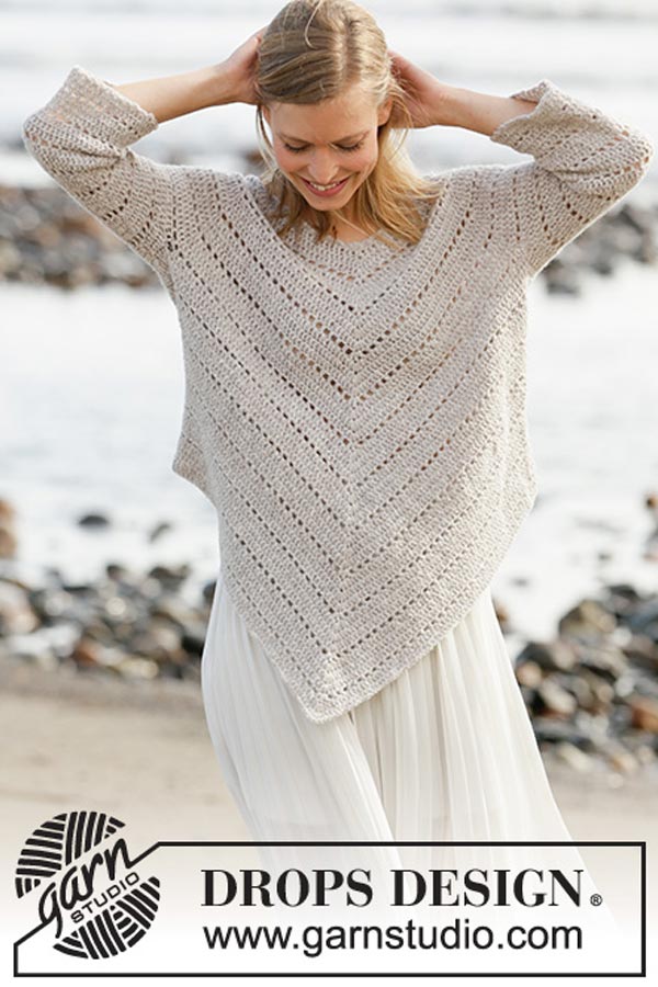 213-35 Hey June poncho tröja