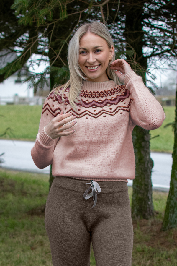 Ivalo tröja puderrosa