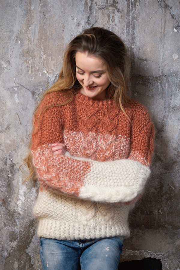 PIXIE genser natur/aprikos