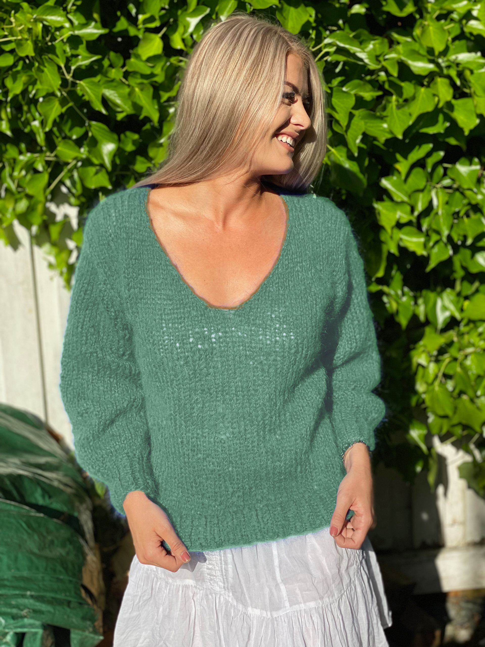 Amanda tröja jadegrönn