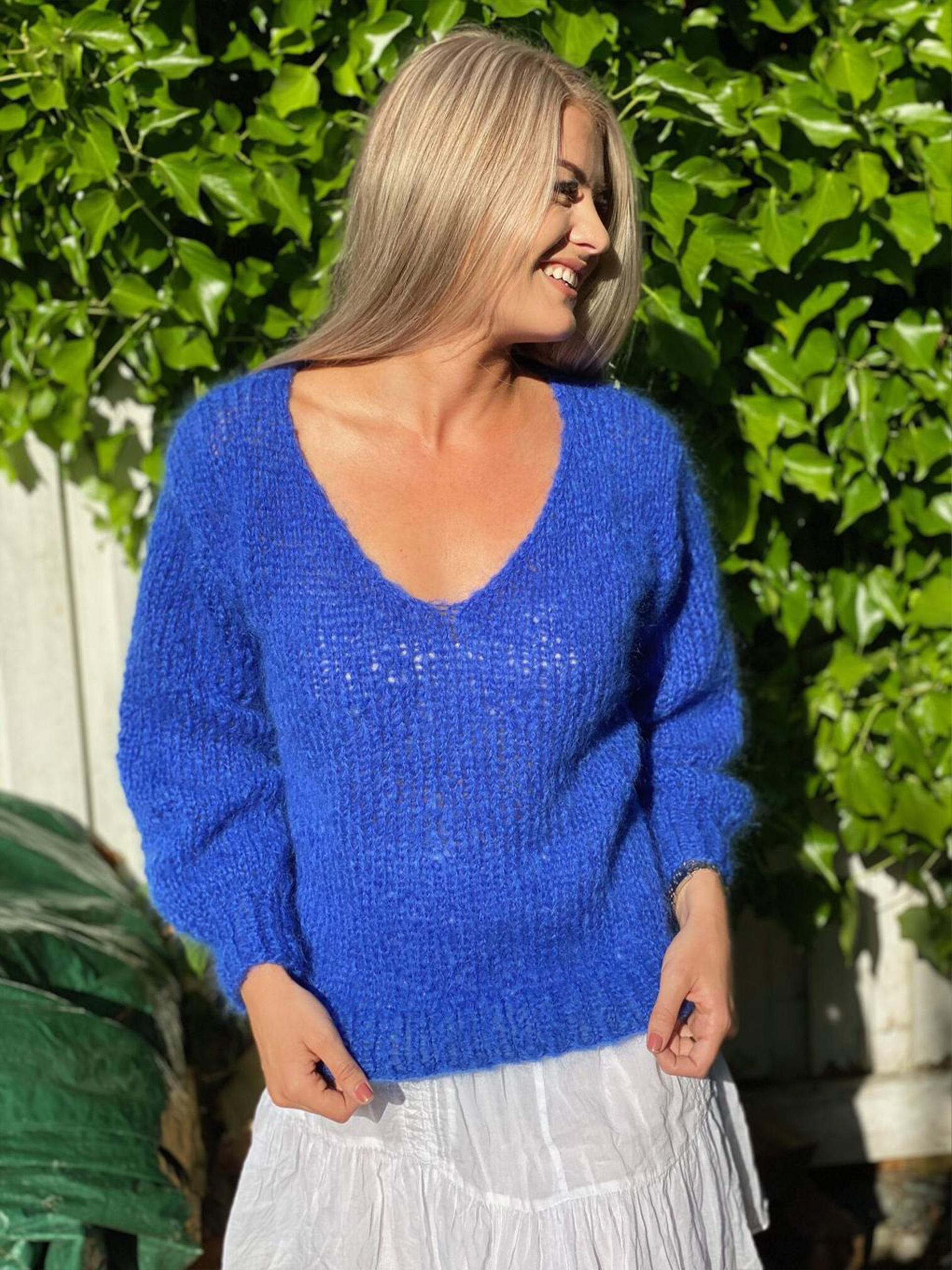 Amanda tröja klar blå