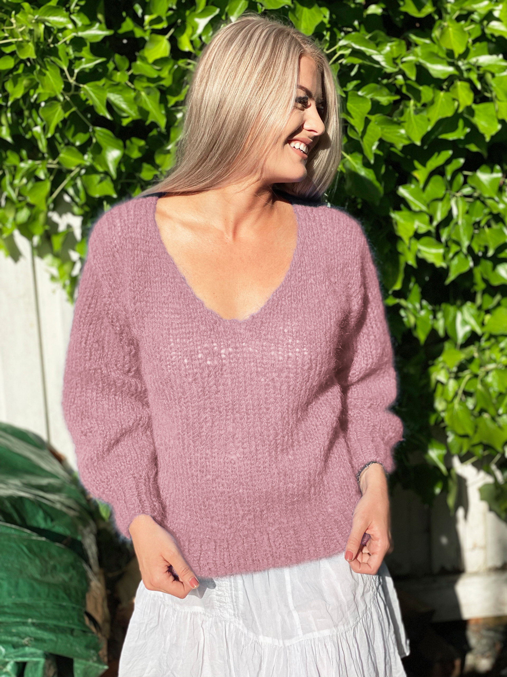 Amanda tröja gammelrosa