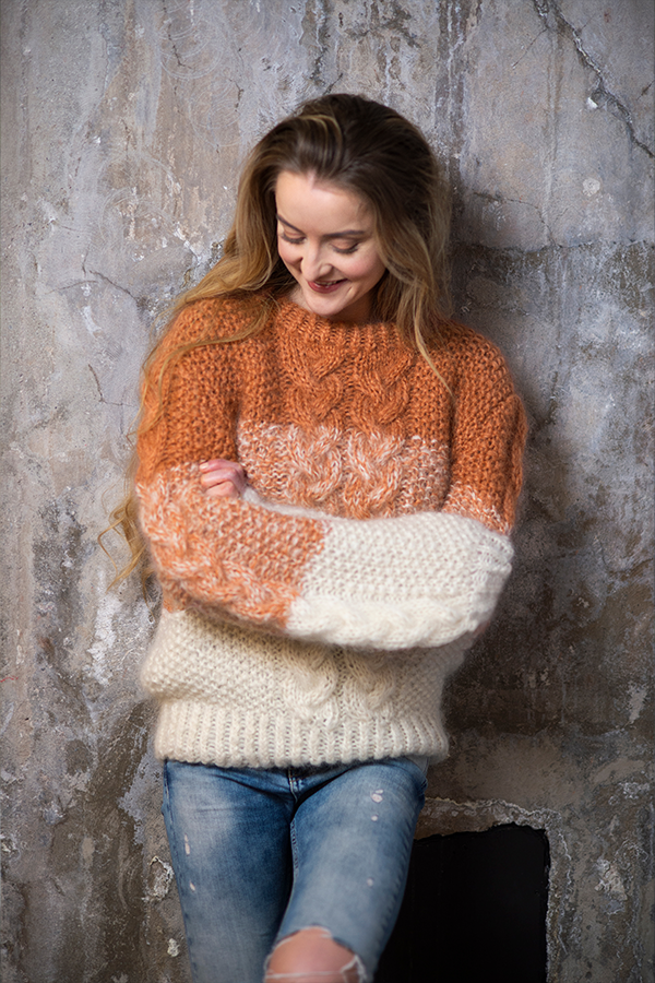 PIXIE genser natur/safran