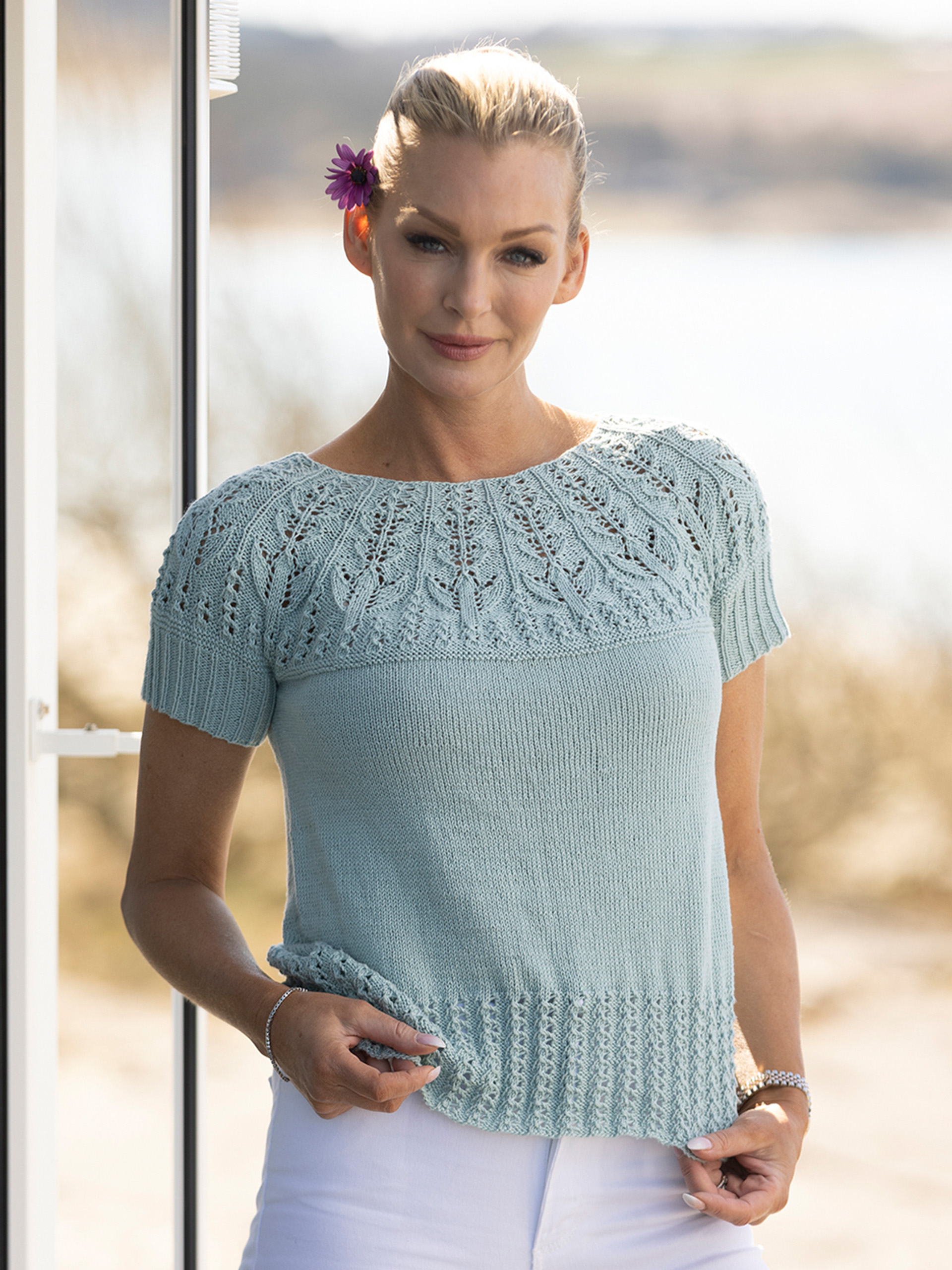 2320-4 Tulip topp lys petrol