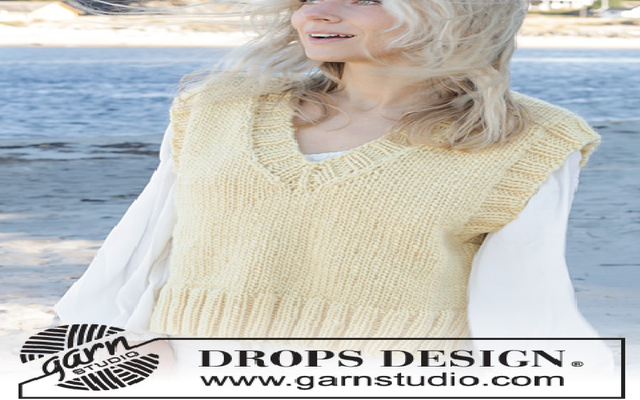 Tangerine Twist Top / DROPS 240-19 - Free knitting patterns by