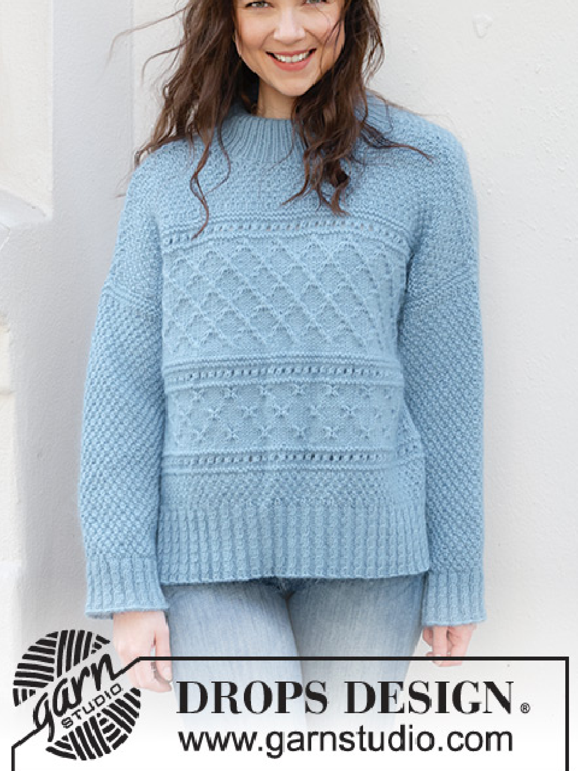 245-14 Blue Diamonds Sweater