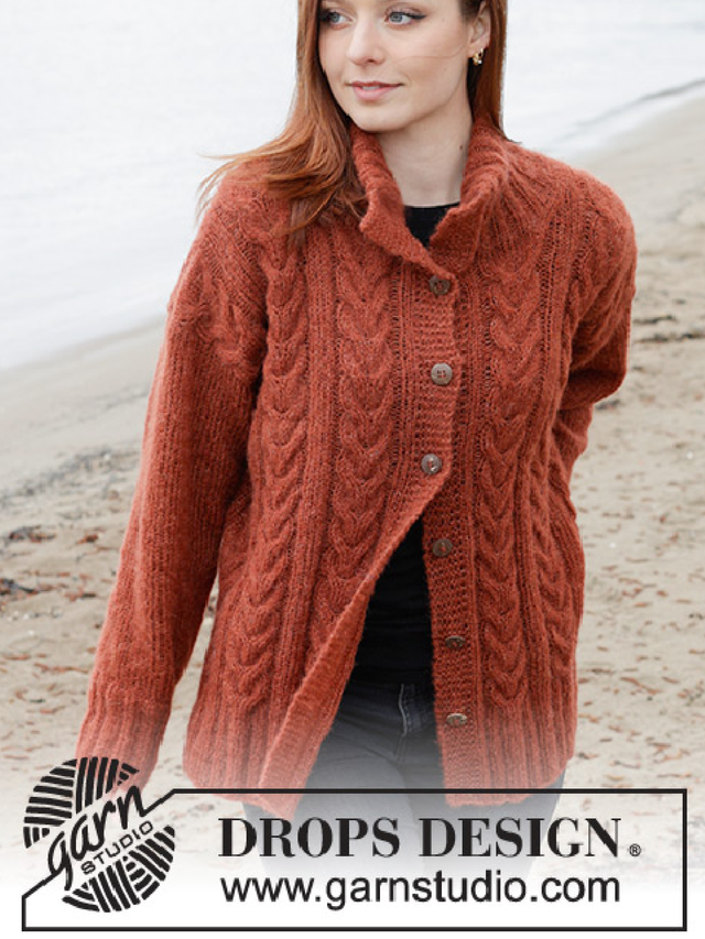 245-9 Flaming Heart Cardigan