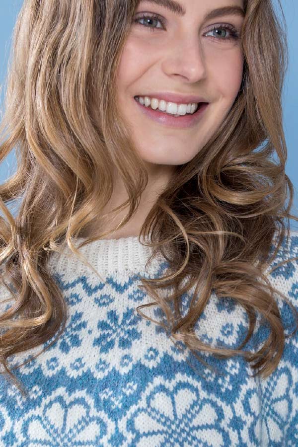 382-07 Q-symre ljus denim tröja