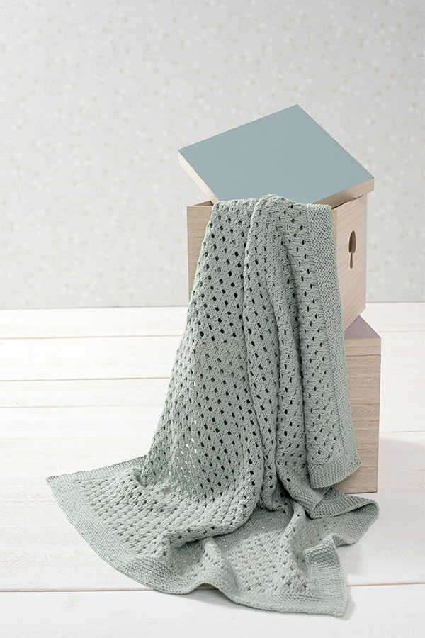 396-05 Minsten babytæppe lys jade