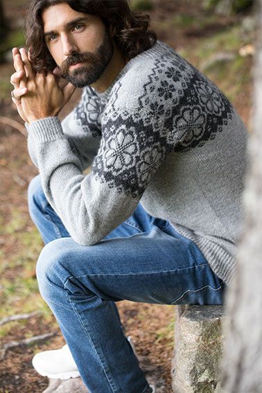 406-14 Q-symre tröja grå