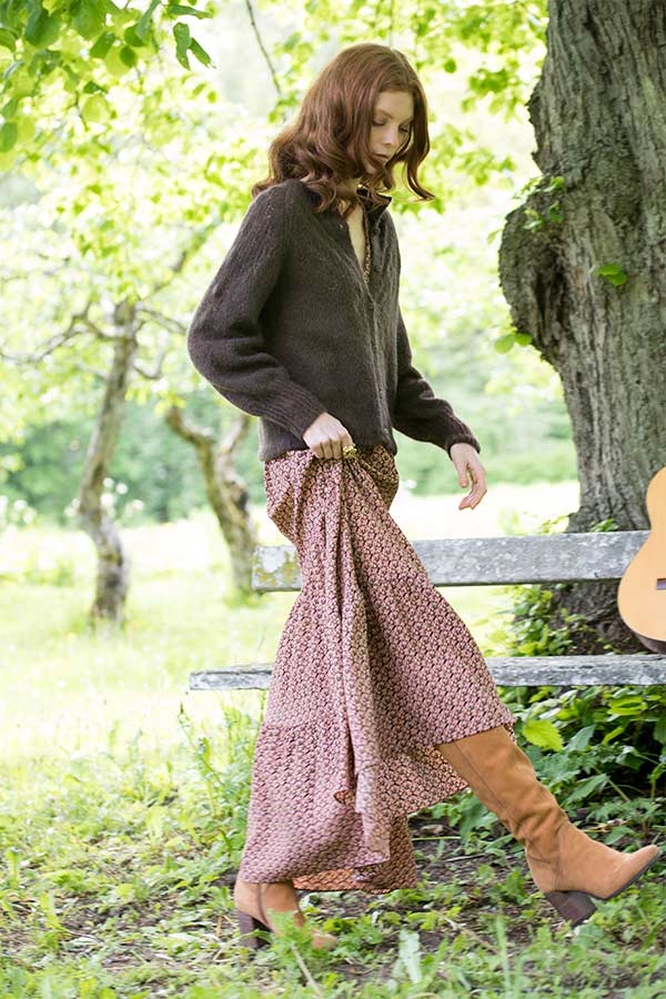 416-12 Creme jakke brun