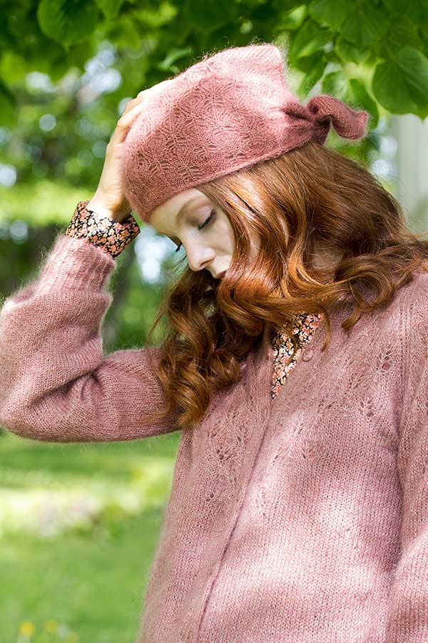 416-14 Creme headscarf kobber