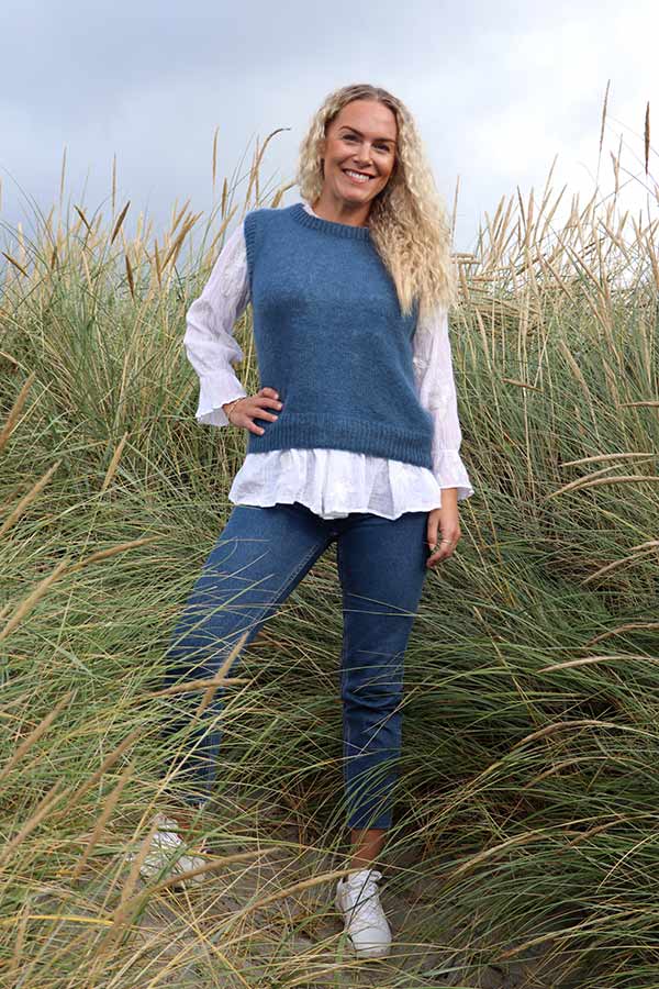 416-20 Christin vest denim