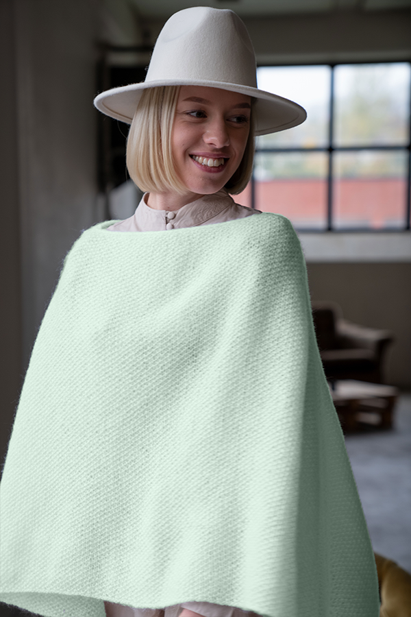 443-12c Giselle poncho mintgrön 