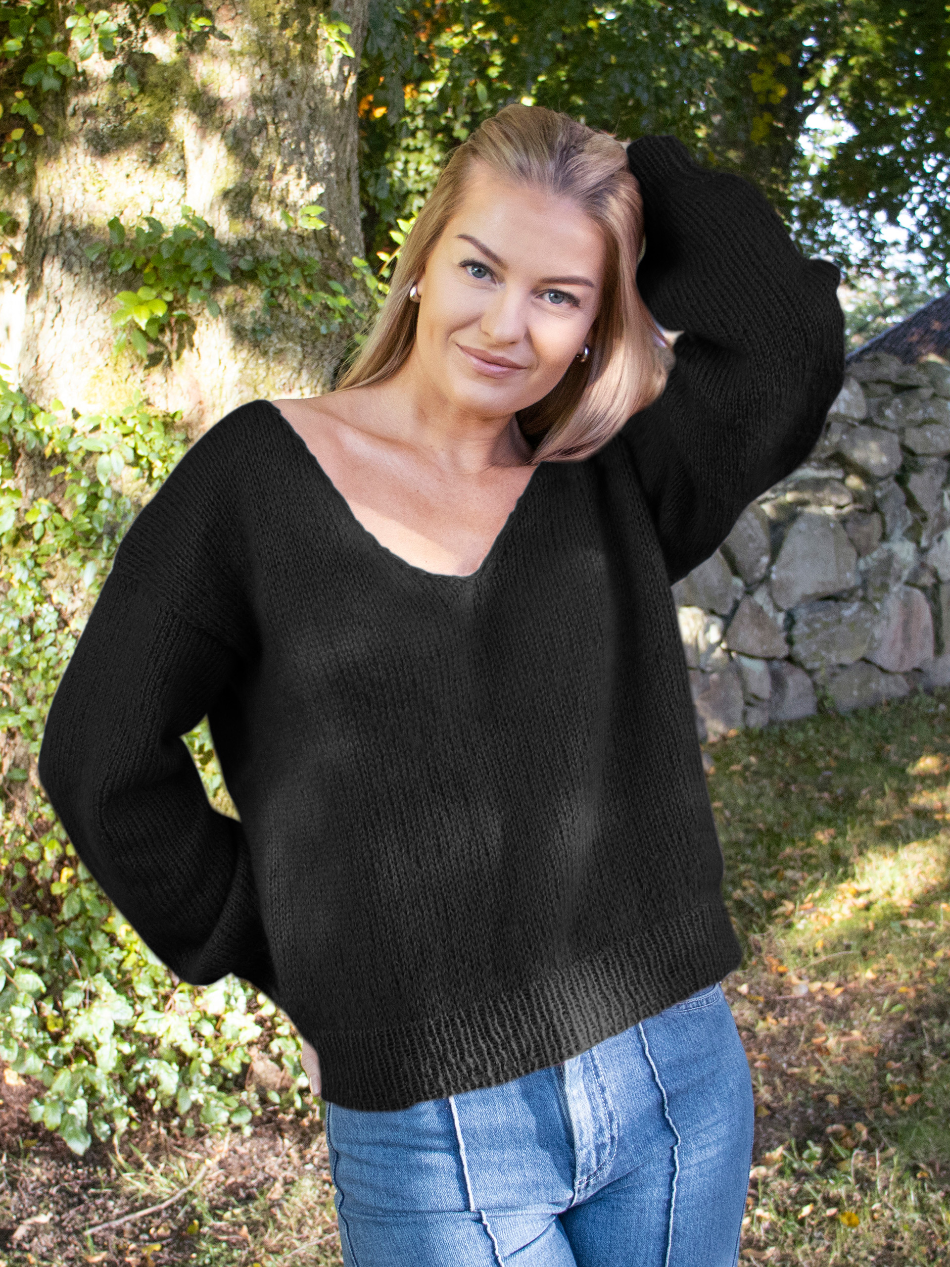 454-16s Amanda genser (Kidsilk Erle)