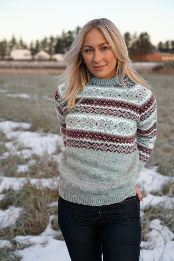 Glittertind tröja grårosa