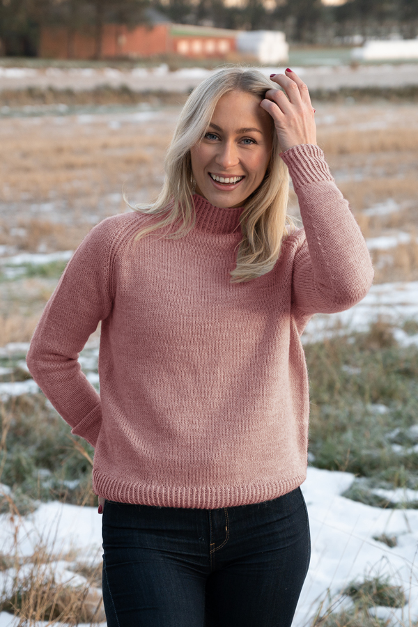 Lara tröja gammalrosa