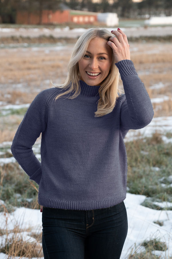 Lara tröja gråblå