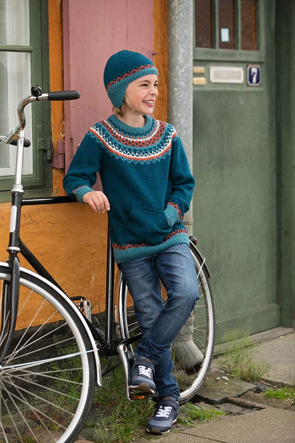 69-10 Nikko tröja och mössa blågrön