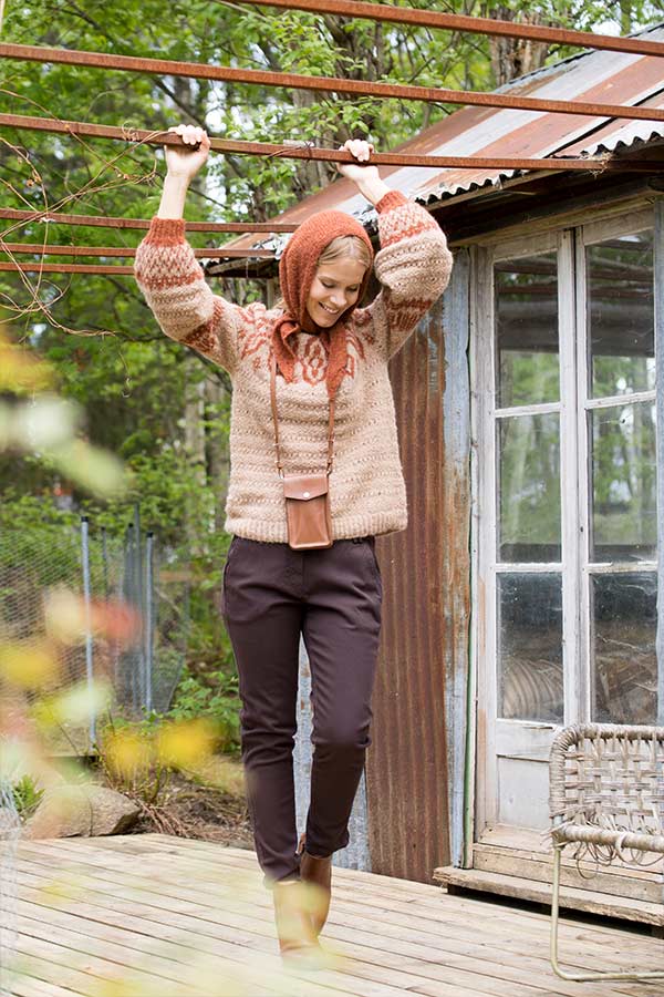 80-07 Sofie genser og headscarf kamel