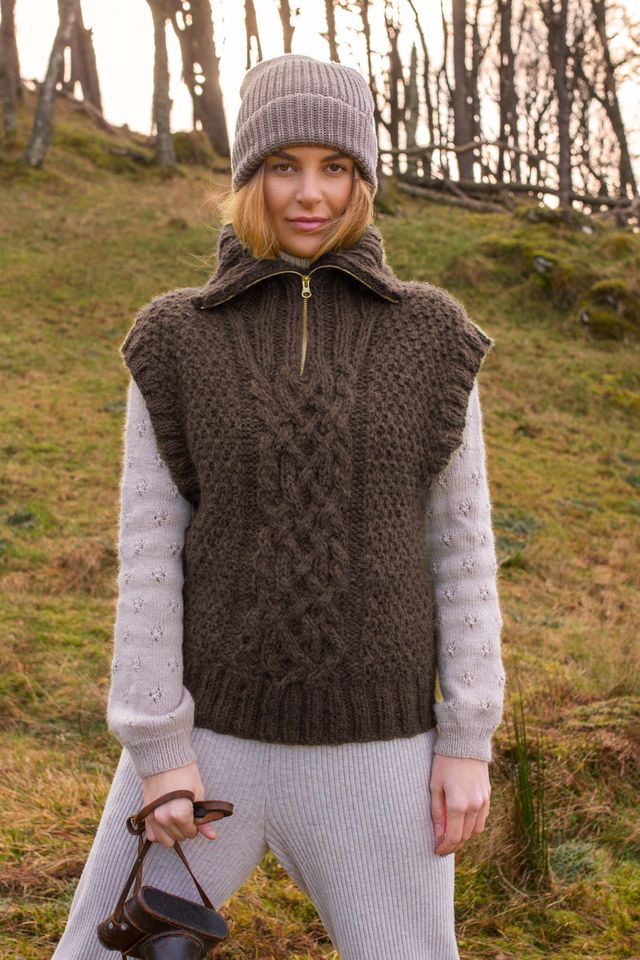 ØYA väst brunmelerad