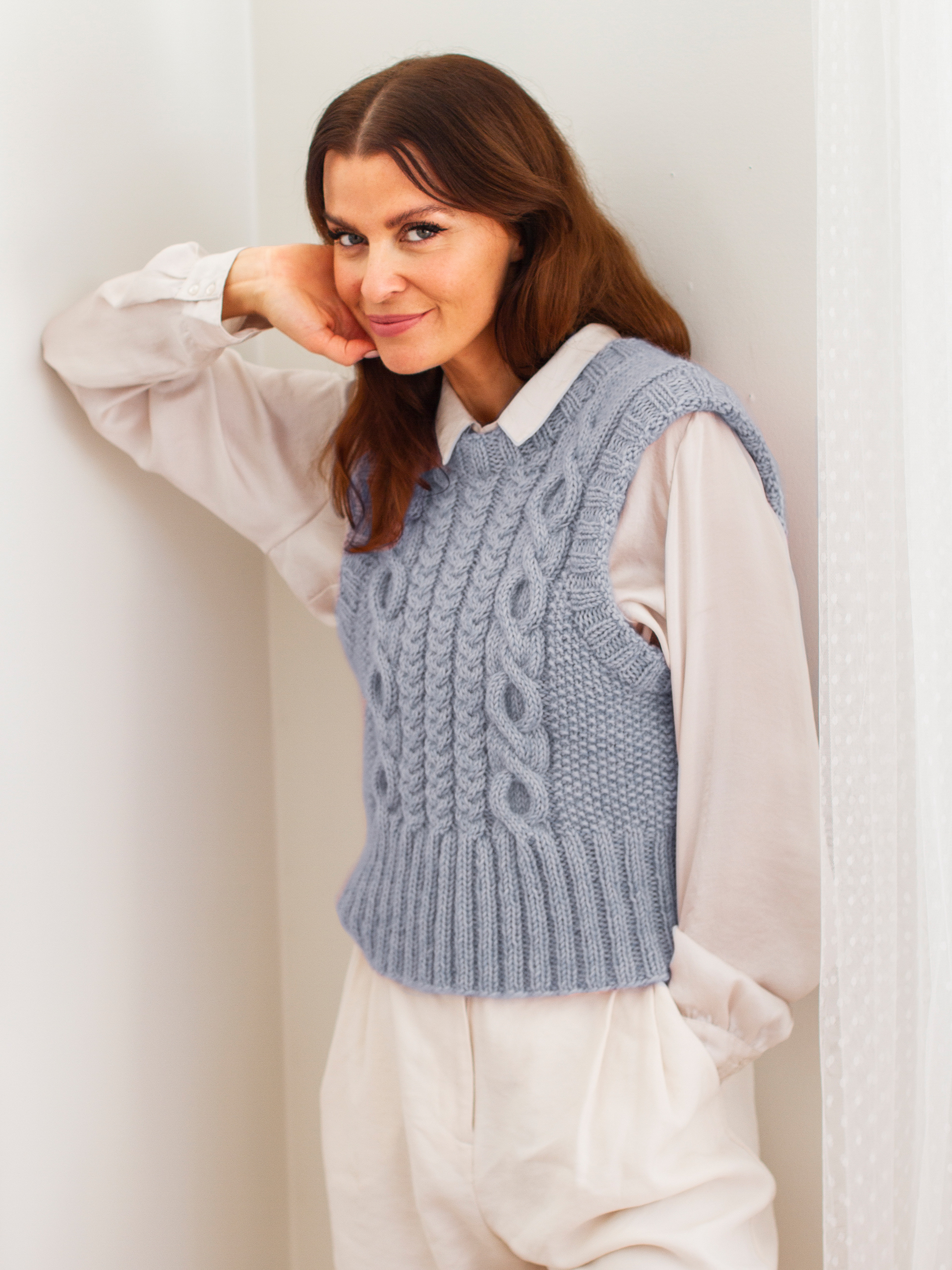 ADAGIO väst ljusblå