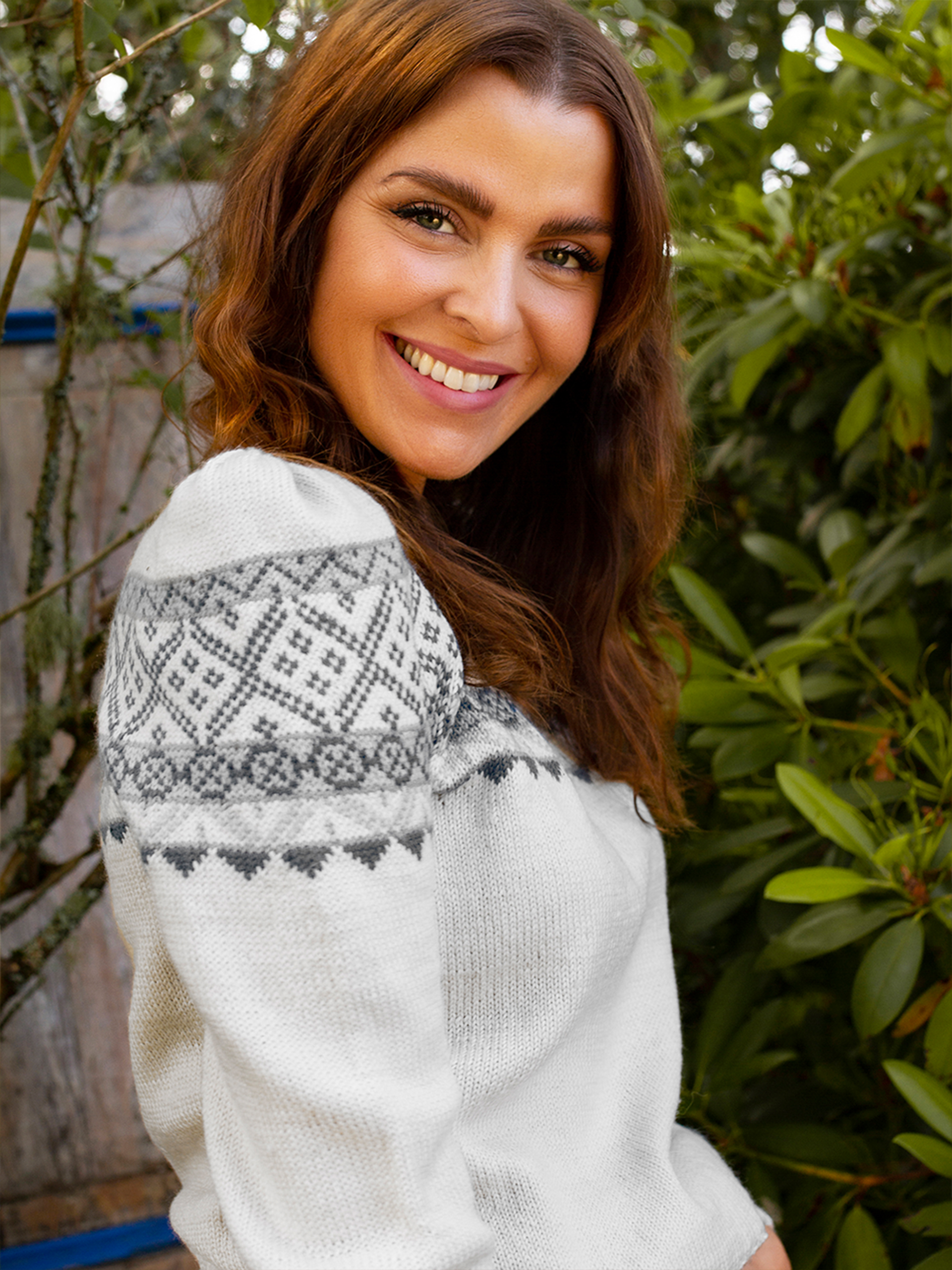 Birgit tröja kitt/grå