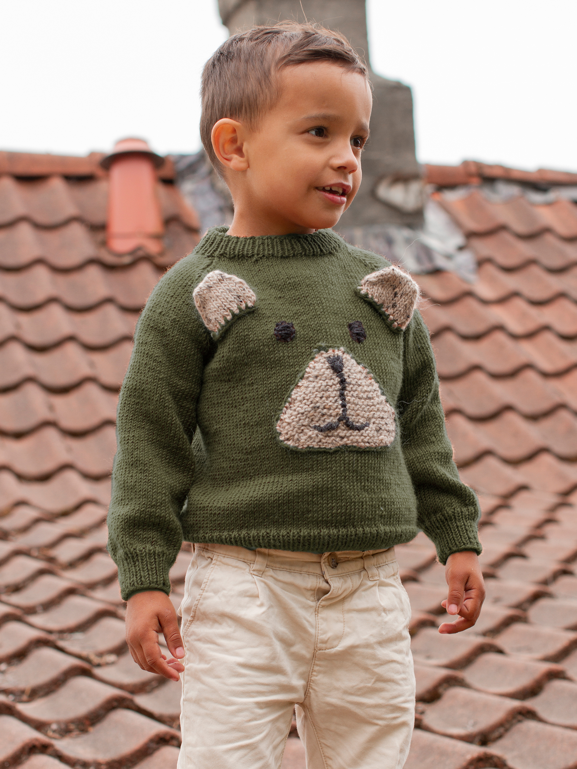 BJØRNAR tröja mørk oliven